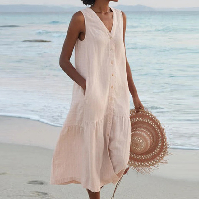 Amaya | Lässiges V-Neck-Kleid für den Sommer