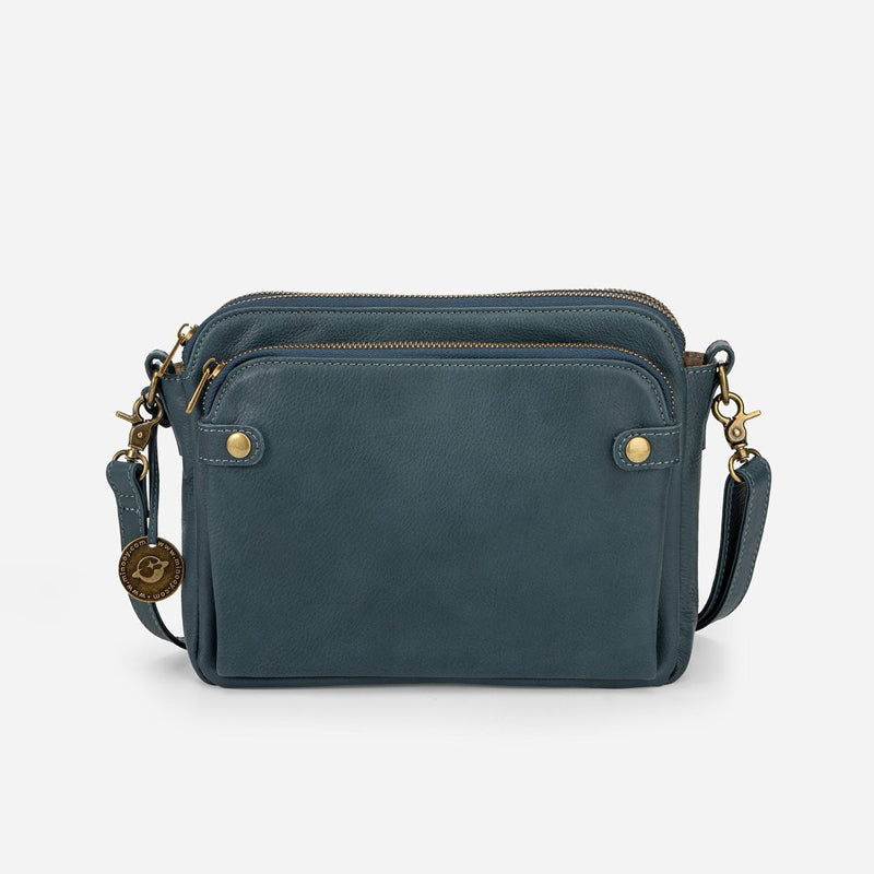 Cecilie | Schultertasche und Handtasche aus drei Schichten Leder