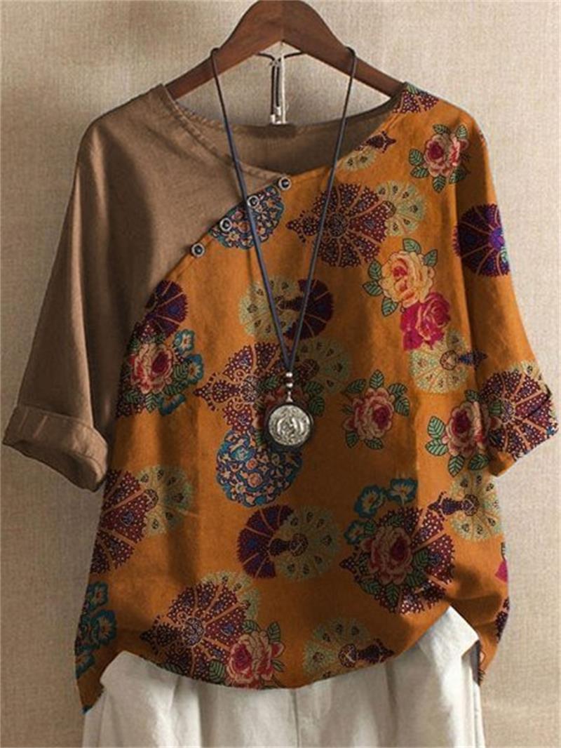 Vivienne | Feminines Kurzarmshirt mit Blumenmuster