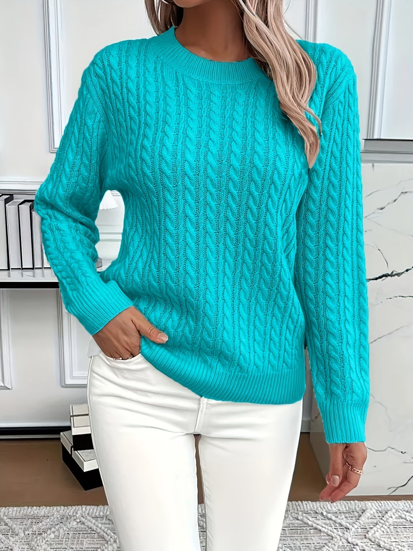 Glenda | Zopfmuster-Strickpullover