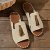 Priya | Fransenverzierte flache Sandalen im Ethno-Stil