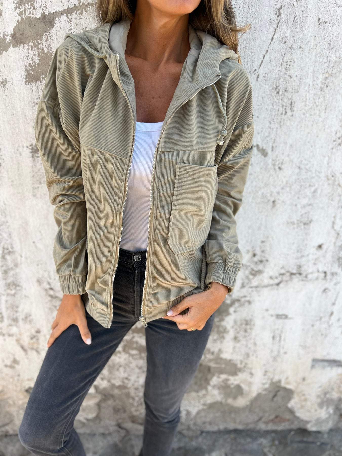 Felice™ | Komfort-Kapuzenjacke - Grün / S