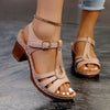Lotus | Damen Sandalen mit Blockabsatz und Cut-Outs