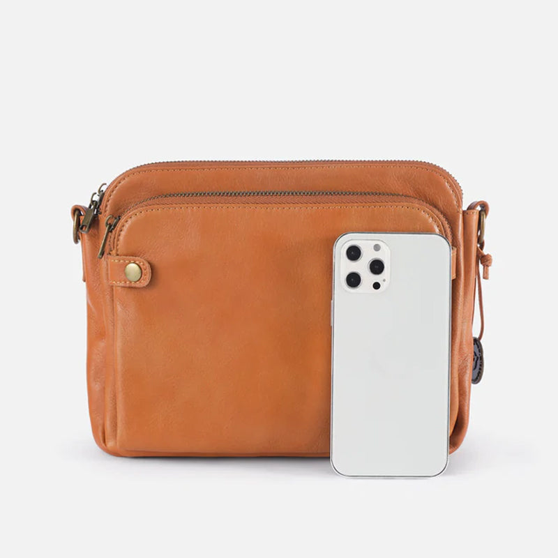 Cecilie | Schultertasche und Handtasche aus drei Schichten Leder