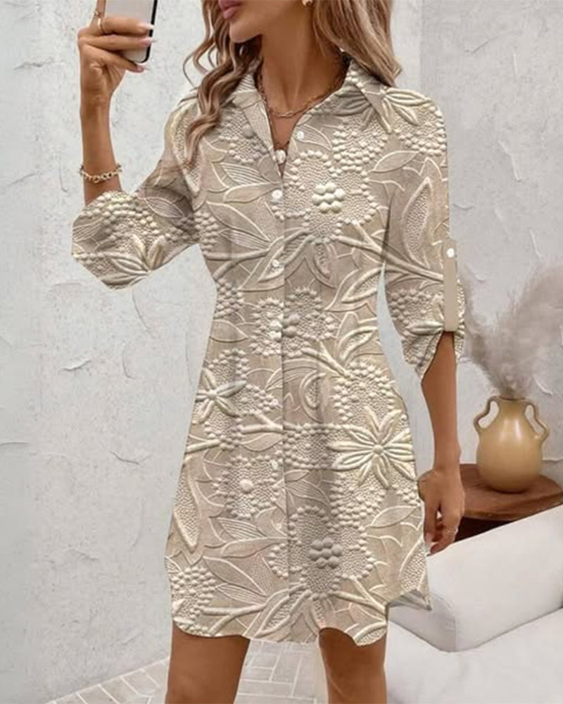 Nisha | Texturiertes Bloom-Hemdkleid