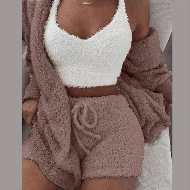 Aurora™ | Cozy Luxe Set - Apparel & Accessories - Braun / S