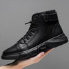 Ashton | Warme schwarze Lederstiefel