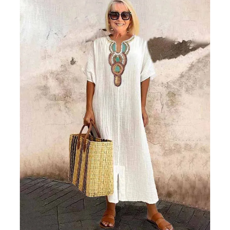 Nell | Tunika-Kleid mit Ethno-Print