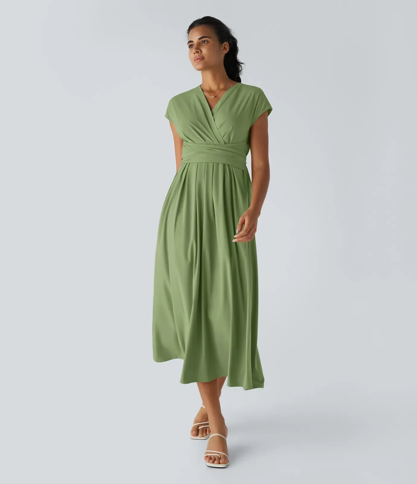 Ella | modisches Wickelkleid mit hoher Taille für Damen