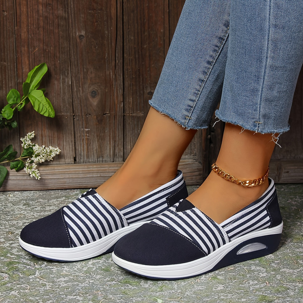 Kasty | Gestreifte orthopädische Schuhe