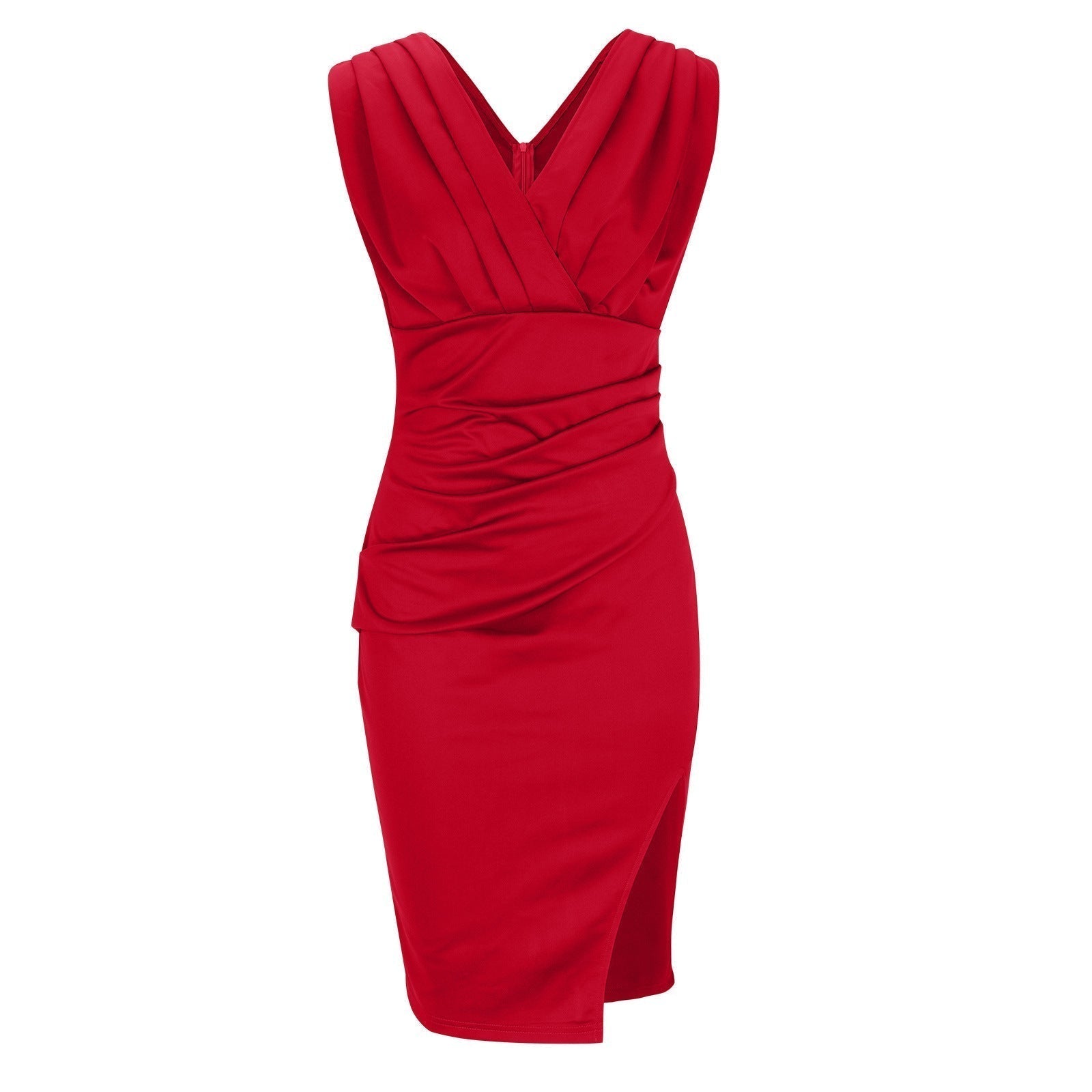 Bretta | Schickes Kleid mit V-Ausschnitt und sexy Seitenschlitz