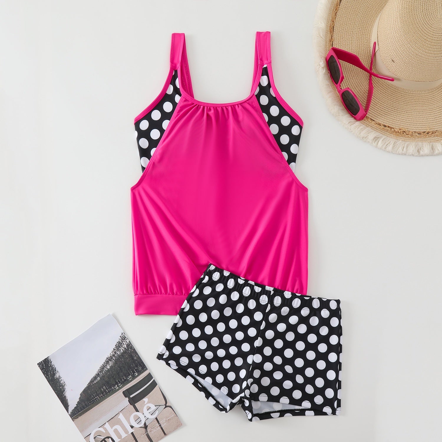 👙 Damski dwuczęściowy kostium kąpielowy w grochy