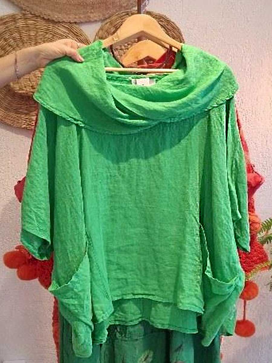 Fatima | Bequemes, lässiges Damen-Top mit Taschen