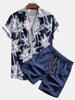 Bradly | Hemd mit Palmenprint und stylische Badeshorts
