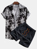 Bradly | Hemd mit Palmenprint und stylische Badeshorts
