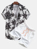 Bradly | Hemd mit Palmenprint und stylische Badeshorts