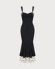 Dally | Schwarzes Bodycon-Maxikleid