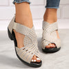 Samarah | Stilvolle Kreuzsohlen-Sandalen mit Strassdetails
