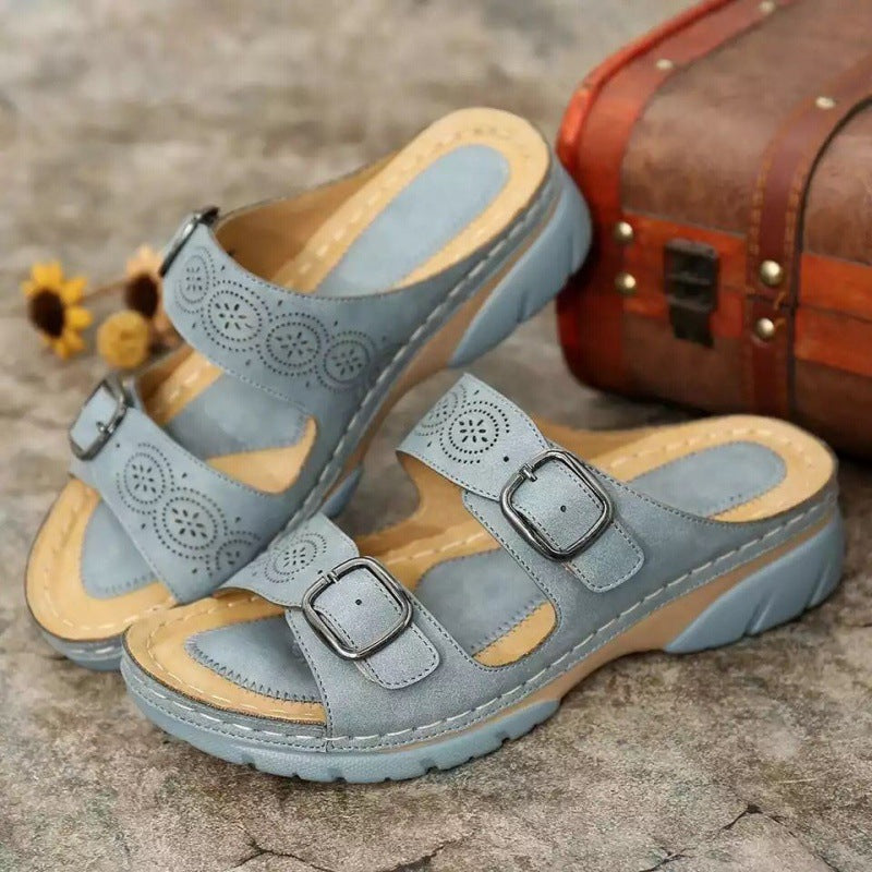 Abell | Damen Sandalen aus Leder mit verstellbarem Riemen