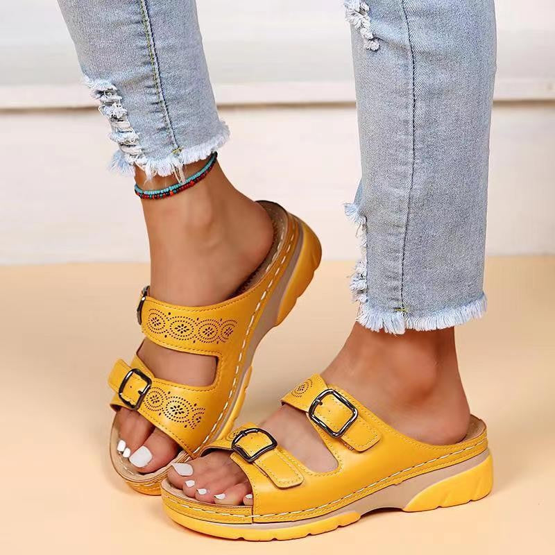 Abell | Damen Sandalen aus Leder mit verstellbarem Riemen