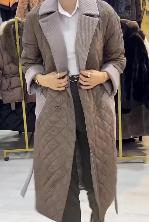 Elisabeth | Gesteppten Mantel in mittlerer Länge