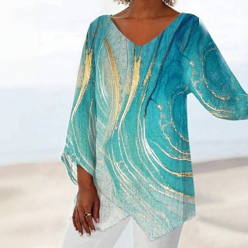 Nora | modische Bluse mit sanftem Farbverlauf für Damen