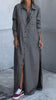 Ada | Stylisches Denim-Kleid mit Klappen und langen Ärmeln
