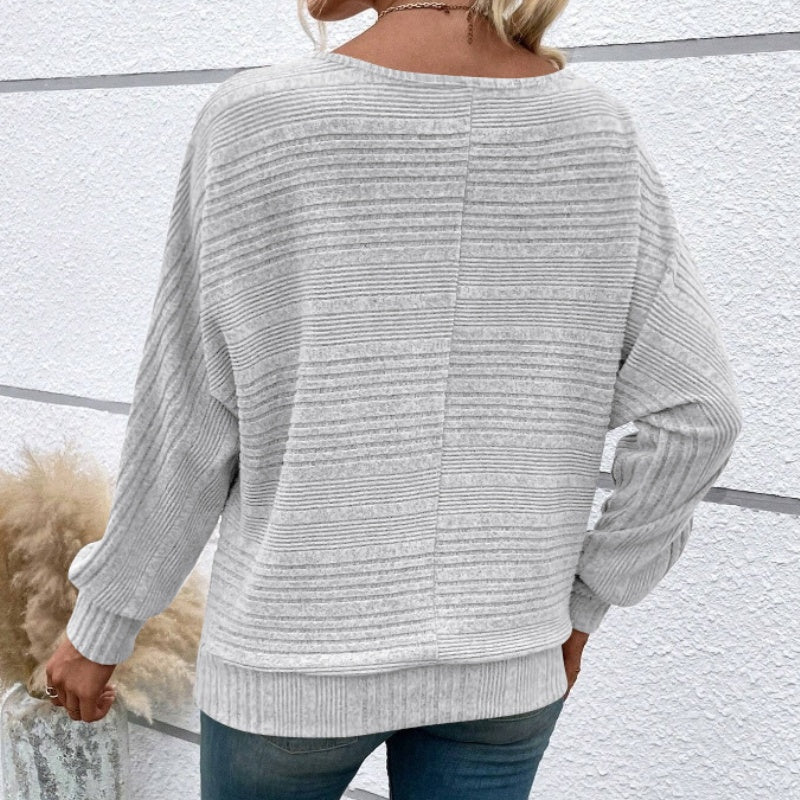 Yarisa | Gestreiftes Langarmshirt mit Rundhals