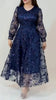 Piviera | Besticktes Mesh-Kleid