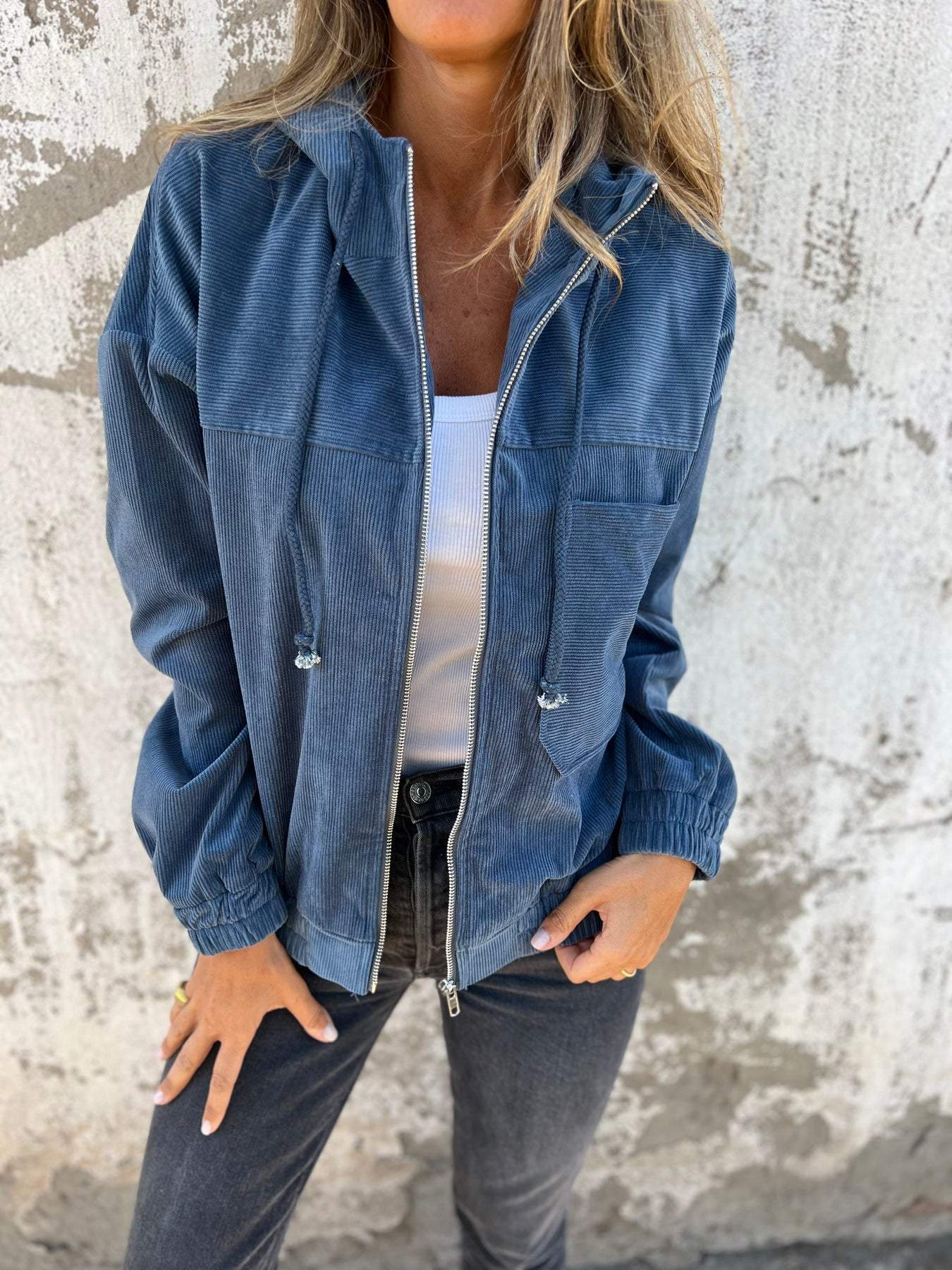 Felice™ | Komfort-Kapuzenjacke - Blau / S