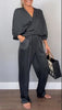 Ashlyn | Elegantes Satin-Set mit V-Ausschnitt