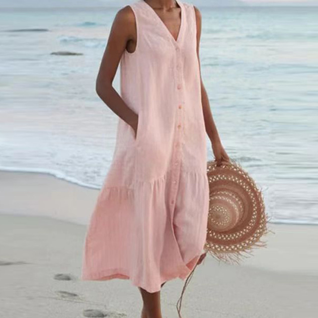 Amaya | Lässiges V-Neck-Kleid für den Sommer
