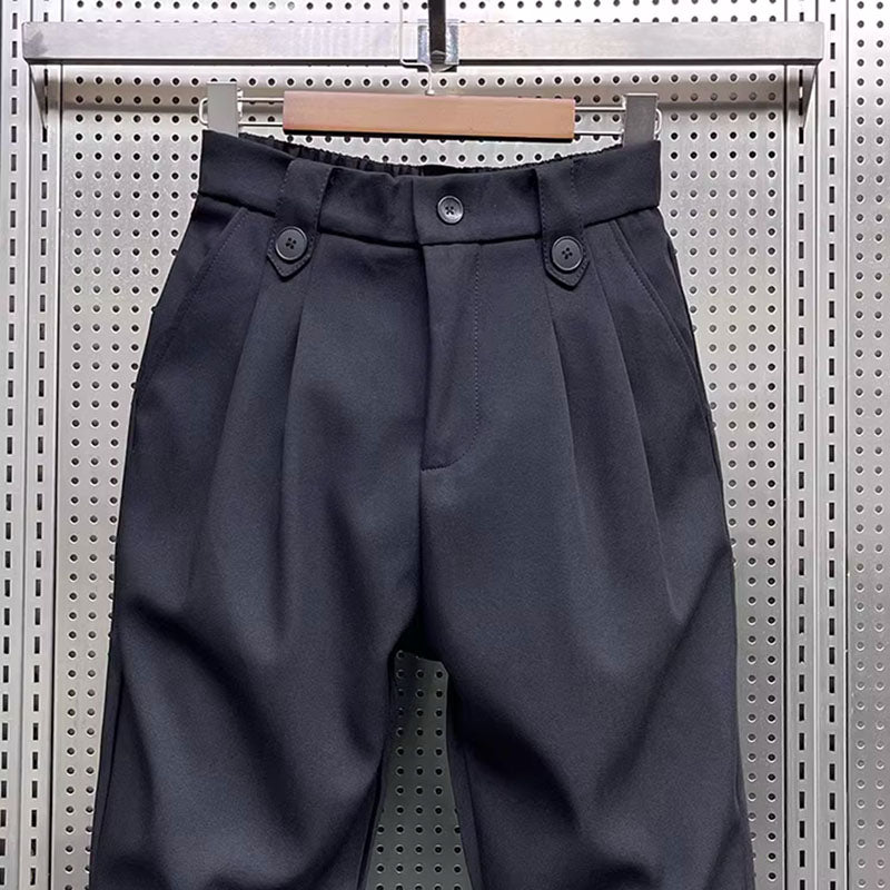 Fynn | Schwarze Plissee-Haremshose - men pants - Schwarz / M