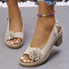 Giona | Schicke florale Keilsandalen