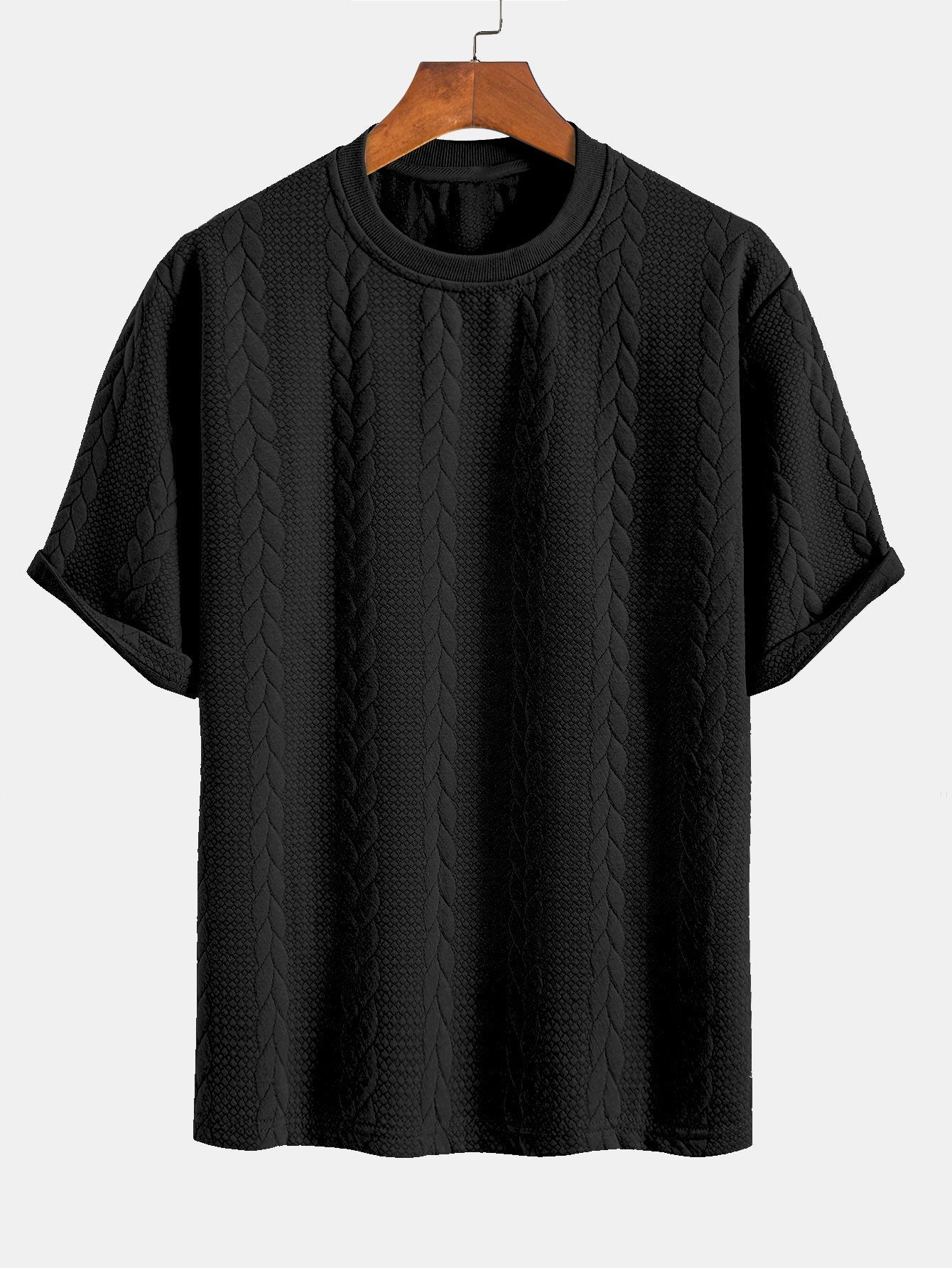 Rudy | Lässiges Relax Fit T-Shirt mit Twist-Jacquard-Shorts