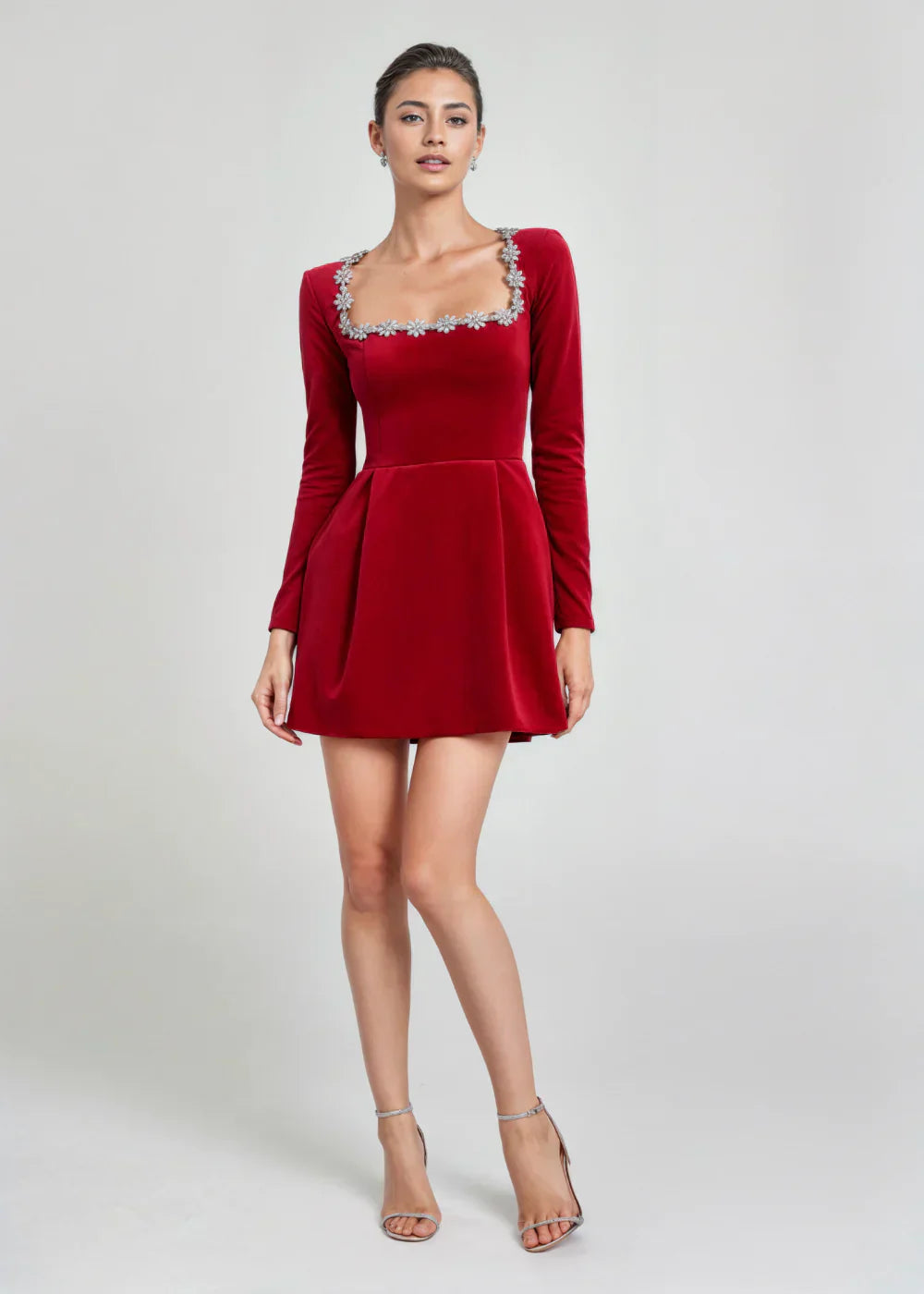 Marceline | Samt-Minikleid für Damen, chic & zeitlos
