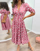 Caliste | Stilvolles Kleid mit Polka-Dots und tiefem V-Ausschnitt