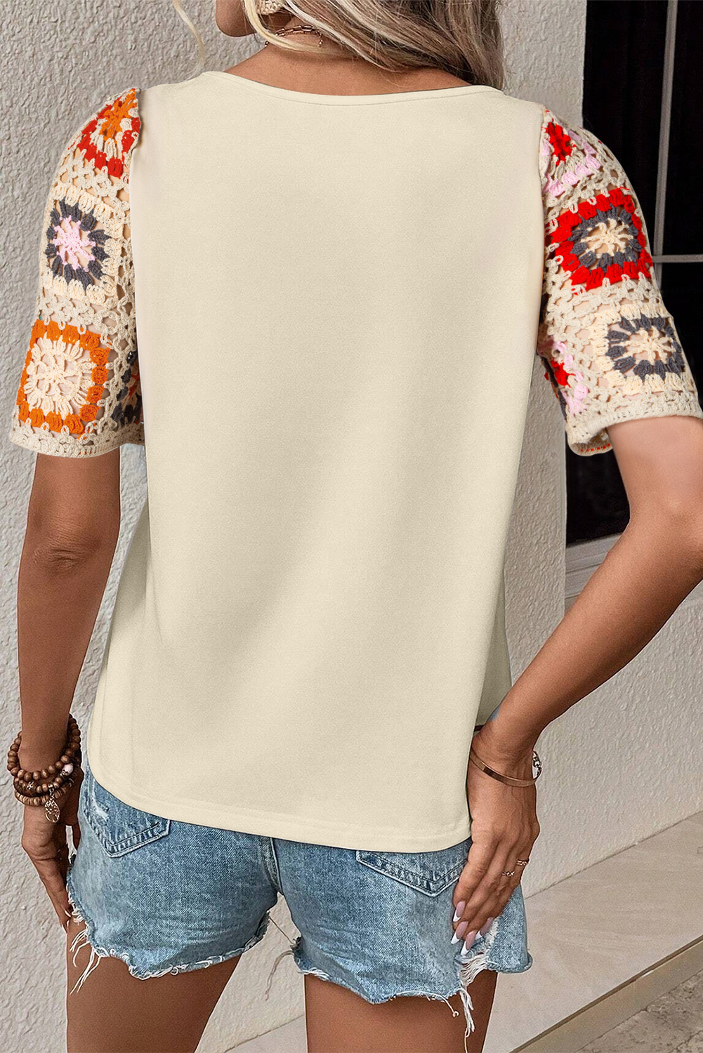 Meribeth | Häkel-Top mit Blumenmuster
