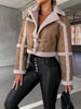Marcelline™ – Elegante Lederjacke mit Plüschbesatz