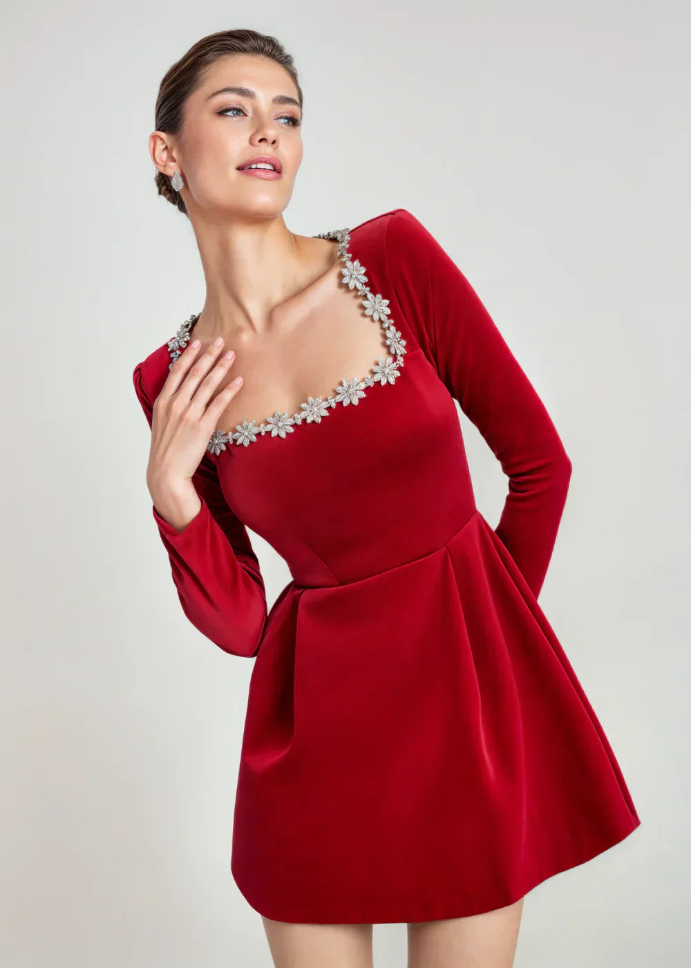 Marceline | Samt-Minikleid für Damen, chic & zeitlos
