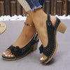 Giona | Schicke florale Keilsandalen
