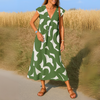 Teresa | elegantes Kleid mit fließendem V-Ausschnitt