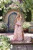Mary | Kleid im Pfirsich-Tapisserie-Stil