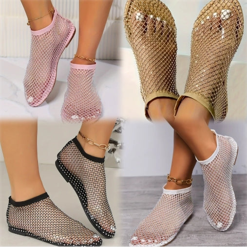 Leia | Bequeme Schnürschuhe aus Mesh für Damen