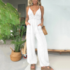 Alana | Stilvoller Denim-Overall mit tiefem V-Ausschnitt für Damen