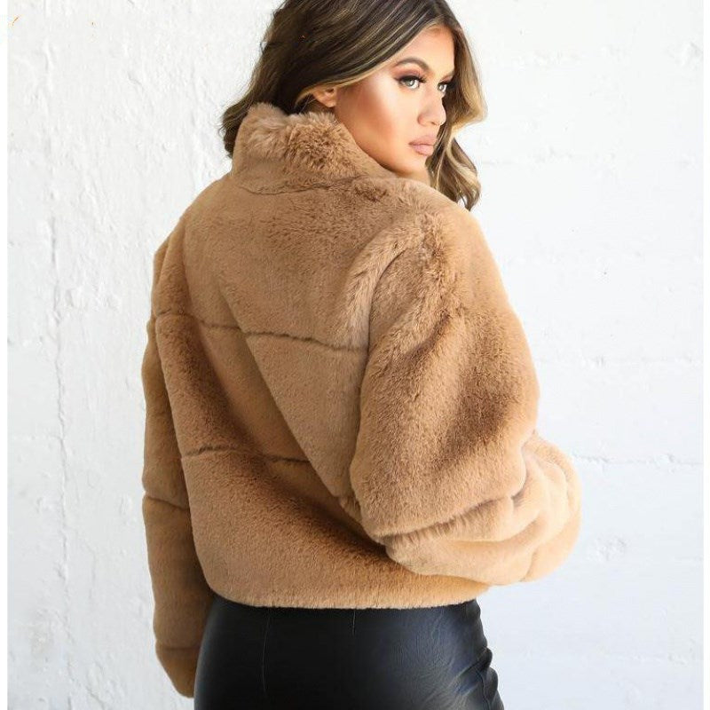 Annelie™ | Thermo-Jacke für kalte Tage - women leather jacket - Khaki / S