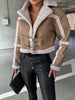 Marcelline™ – Elegante Lederjacke mit Plüschbesatz