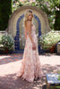 Mary | Kleid im Pfirsich-Tapisserie-Stil