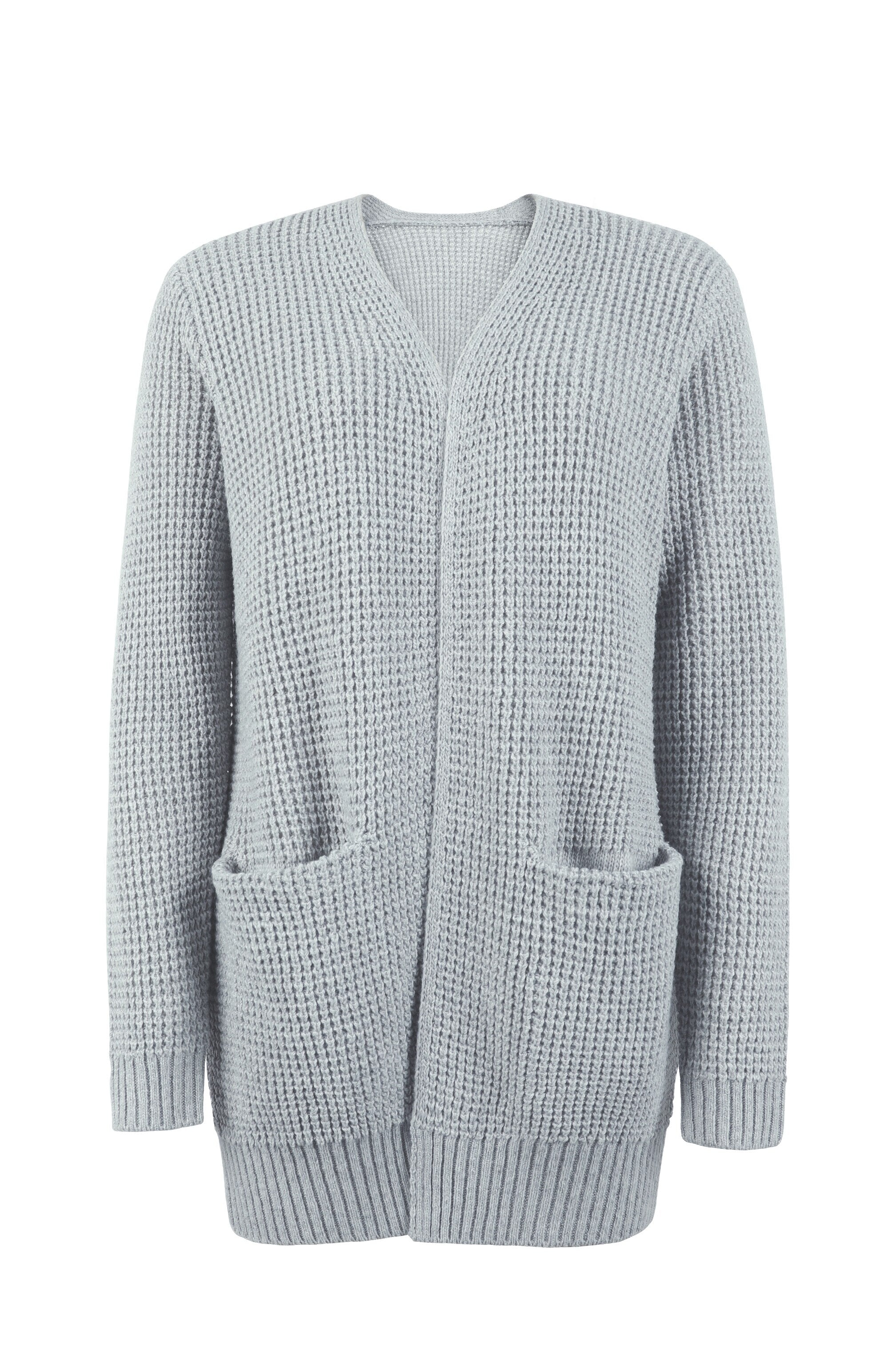 Malia™ – Stylischer Strickpullover - Grau / S