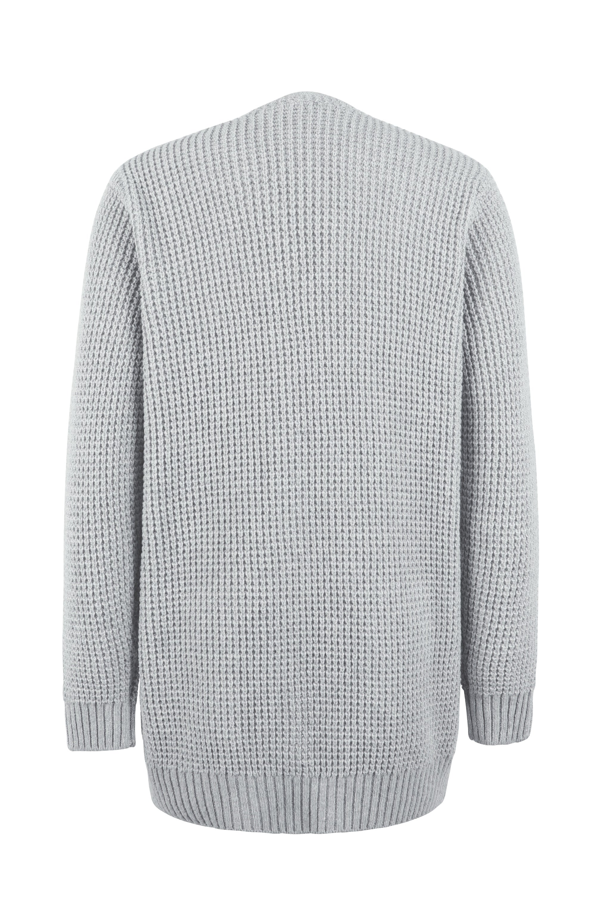 Malia™ – Stylischer Strickpullover - Grau / S
